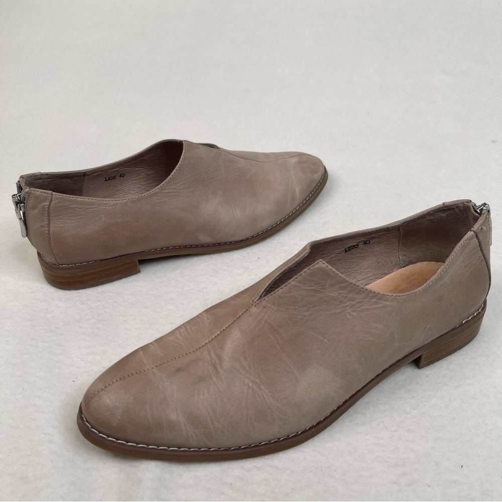 Django Juliette Leather Oxford Shoes Zip Back Size 40